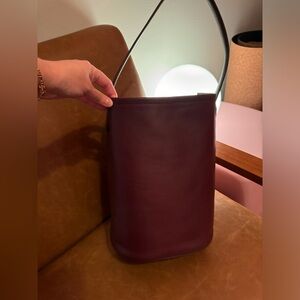 J. crew Berkeley Bucket Bag in wine burgundy